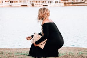 shop pink blush maternity style | maternity clothes | baby bump style | meg marie wallace | black maternity dress