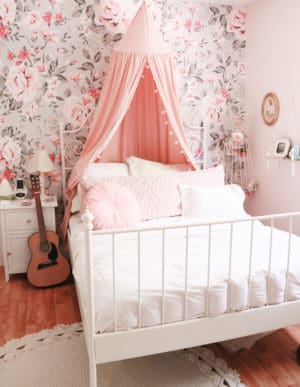 Kate's room with coloray decor | meg marie Wallace | wall paper | girls room