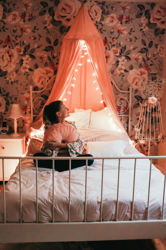 Kate's room with coloray decor | meg marie Wallace | wall paper | girls room