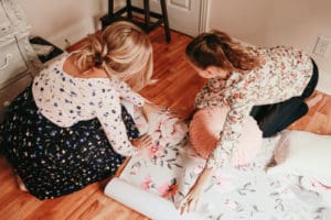 Kate's room with coloray decor | meg marie Wallace | wall paper | girls room