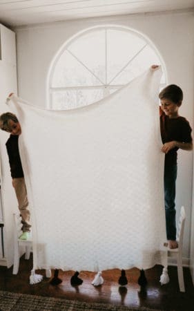 the Dancer Cream Sweater Blanket | Meg Marie Wallace | W6 Christmas Shop