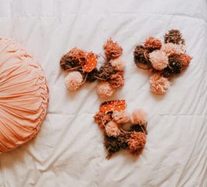 sugar plum pink pom garland | meg Marie Wallace | W6 Christmas Shop