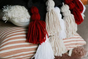 The Rudolph Red Sweater Pom Blanket | meg Marie Wallace | W6 Christmas shop