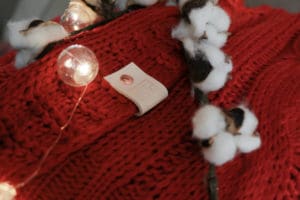 The Rudolph Red Sweater Pom Blanket | meg Marie Wallace | W6 Christmas shop